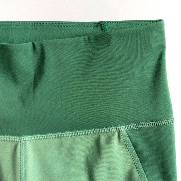 Under Armour Heatgear Fitted High Waisted Cropped Capri Workout Leggings Green S - Picture 7 of 11